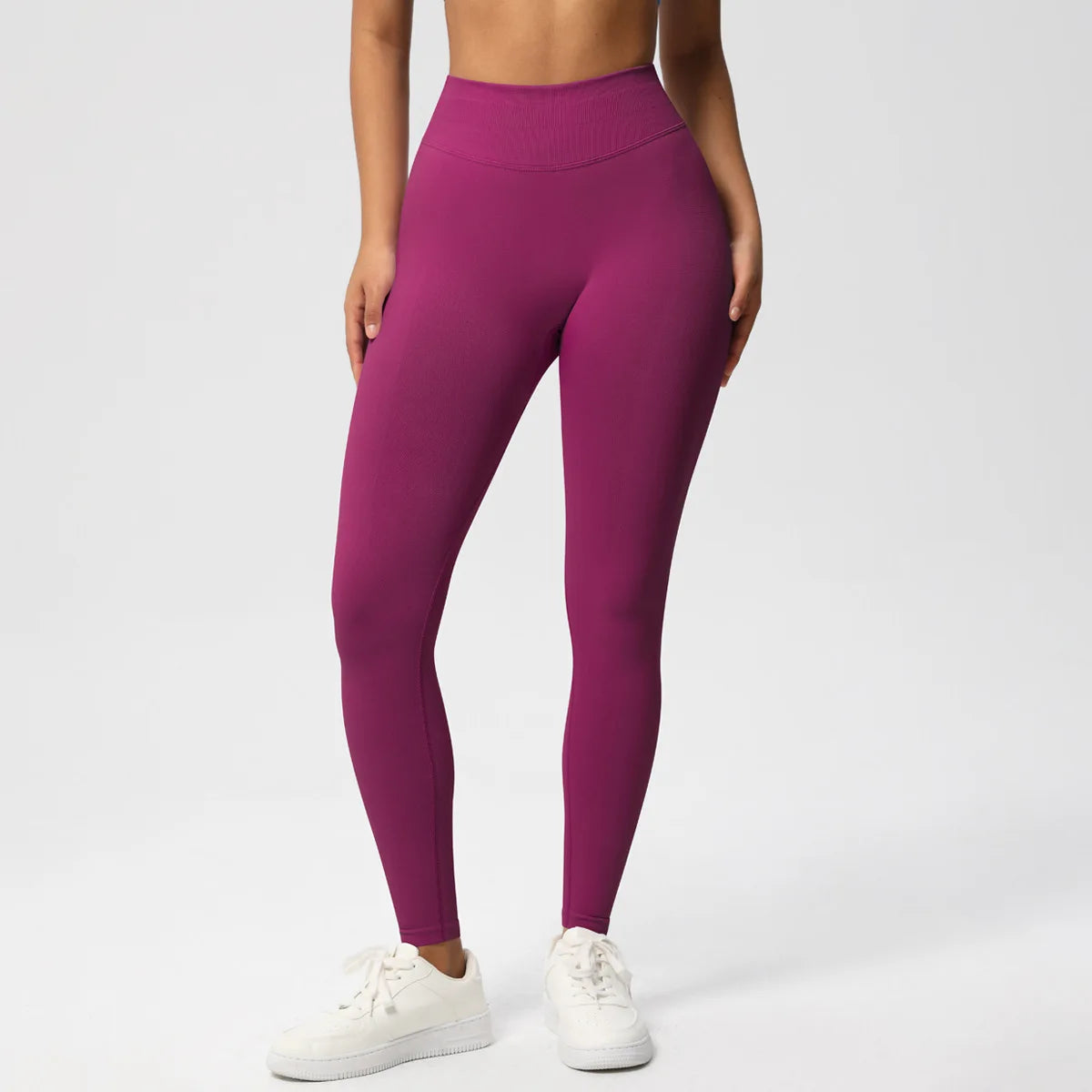 Calças de fitness sem costura das mulheres cintura alta yoga leggings alta elástica levantamento de bunda respirável esportes collants feminino ginásio leggings