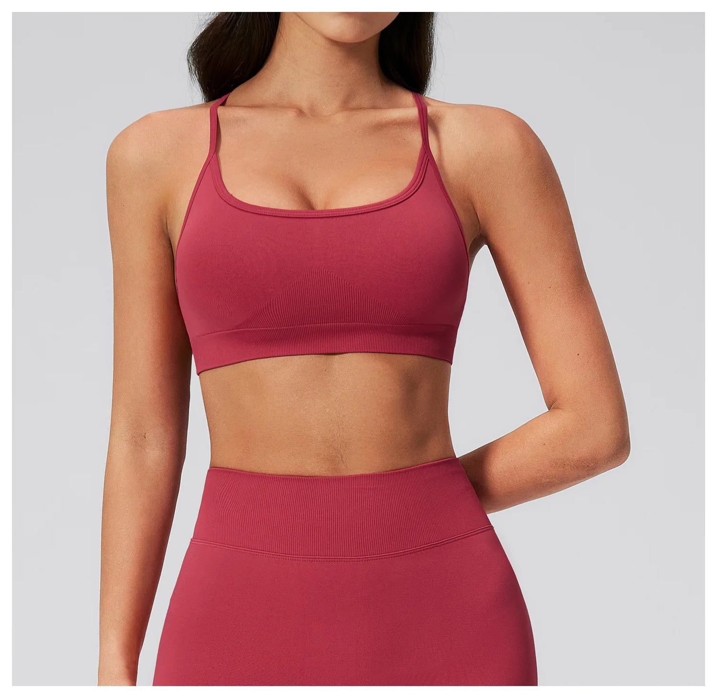 Sutiã Esportivo Feminino Sem Costura de Alto Suporte para Academia, Pilates, Yoga, Top Push-up para Corrida, Ciclismo e Treino, Roupa Íntima Fitness