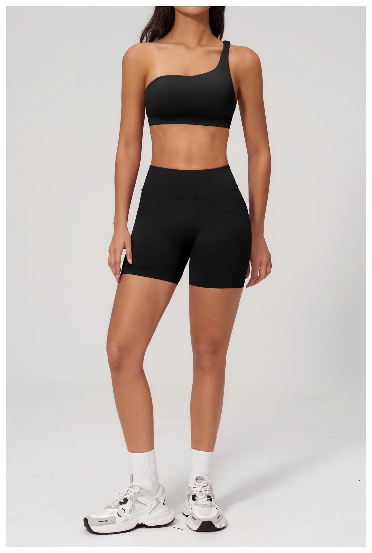 Sutiã Esportivo Sem Costura Feminino para Academia, Roupa Íntima Esportiva Feminina Respirável, Antichoque, com Alça Oblíqua, para Treino, Fitness e Yoga