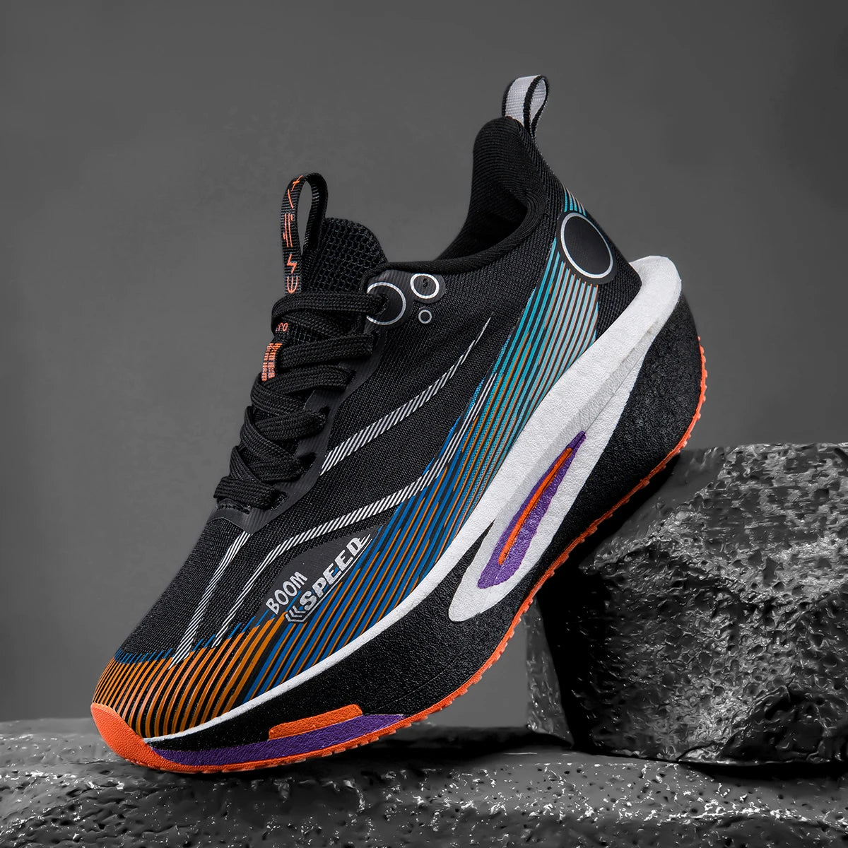 Tênis de corrida com placa de carbono para homens e mulheres, profissional para maratona, respirável, leve, para treino e corrida de rua.
