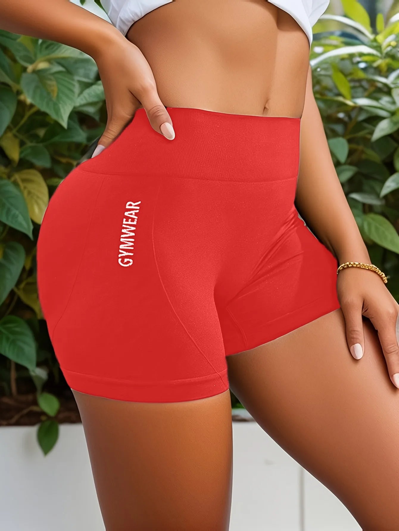 Shorts femininos de treino de cintura alta, calças curtas de ioga