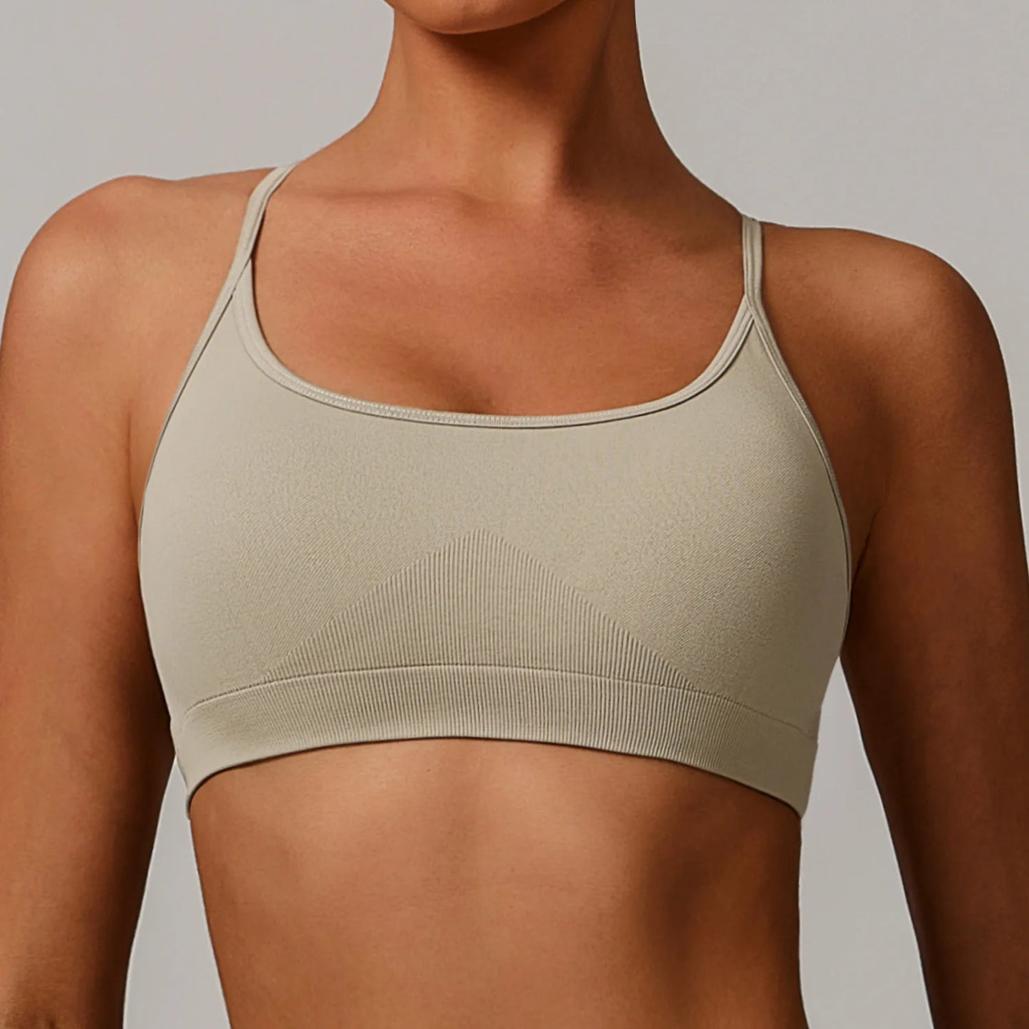 Sutiã Esportivo Feminino Sem Costura de Alto Suporte para Academia, Pilates, Yoga, Top Push-up para Corrida, Ciclismo e Treino, Roupa Íntima Fitness