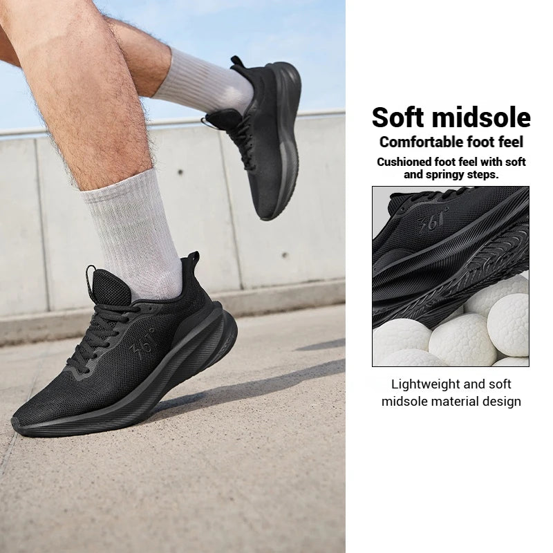Tênis de corrida 361 Degrees Fengye 5.0, leve, resistente ao desgaste, absorve choques, respirável, sola macia, tênis masculino 672542210F
