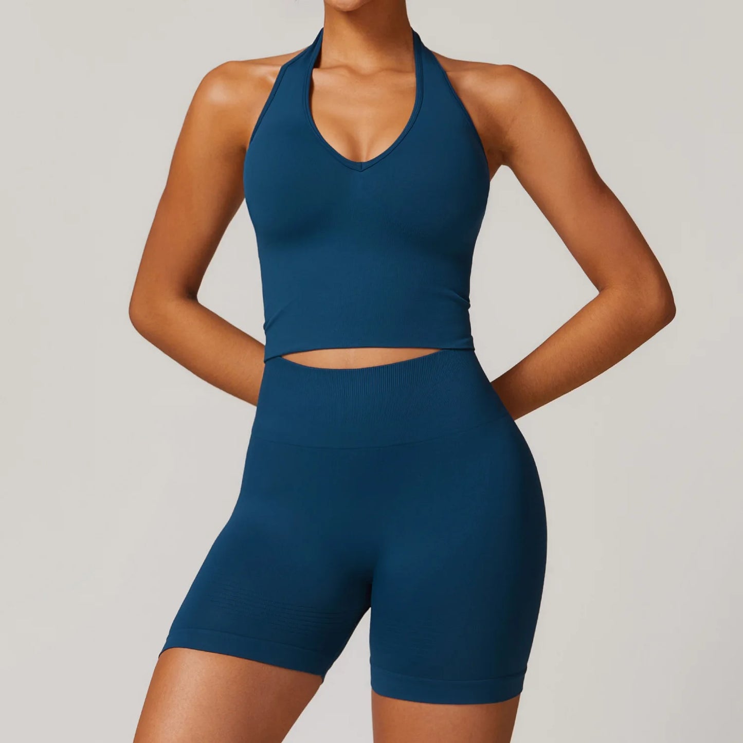 Conjunto de ginástica sem costura roupas de treino 2/3 pçs conjunto de yoga feminino leggings de fitness sutiã esportivo atlético manga longa terno de yoga