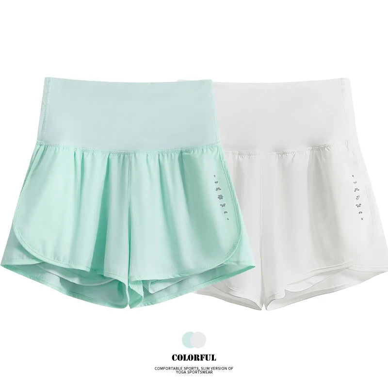Drur shorts de ciclismo feminino cintura alta secagem rápida yoga shorts mulher verão esportes calças curtas com forro interno roupas de ginásio