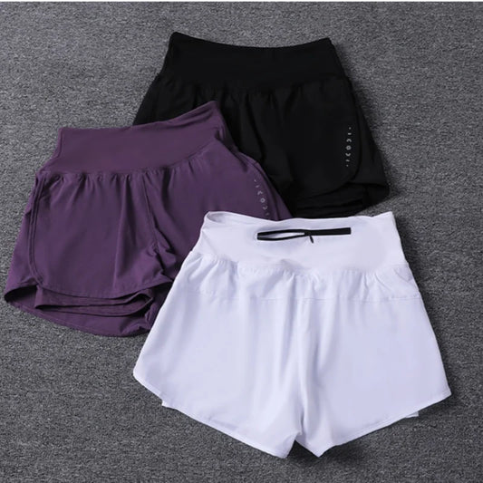 Calças de ioga anti-transparentes femininas com bolsos para corrida no verão, secagem rápida, respiráveis para saltar e fitness