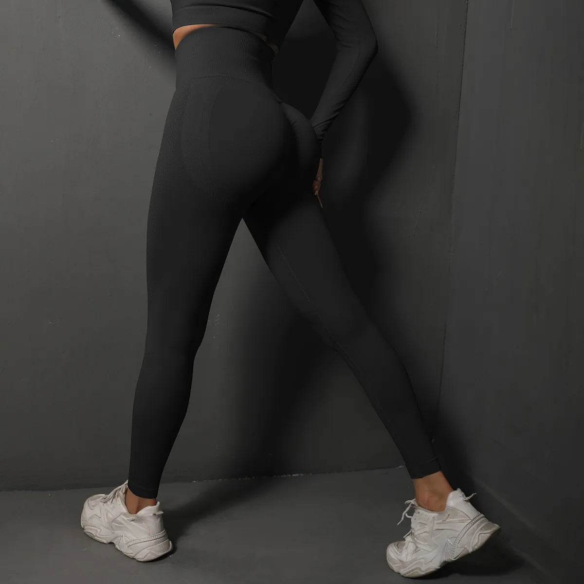 Cintura alta yoga leggings mulheres sem costura push up esporte leggings fitness correndo hip lift calças de yoga altamente elástico ginásio leggings
