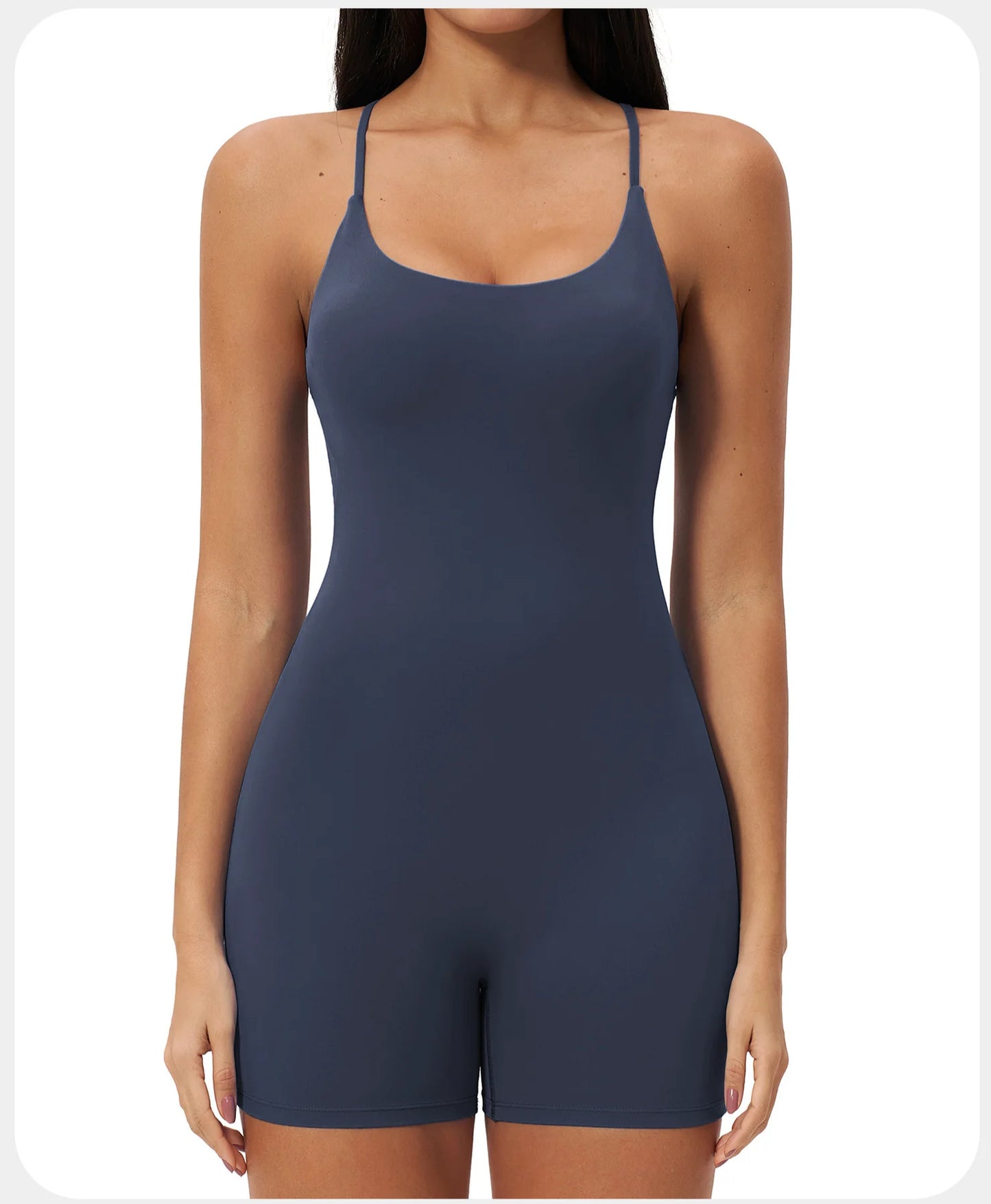 Macacão de Yoga Feminino com Alças Cruzadas nas Costas, Roupas de Treino para Mulheres, Bodysuits Esportivos de Uma Peça