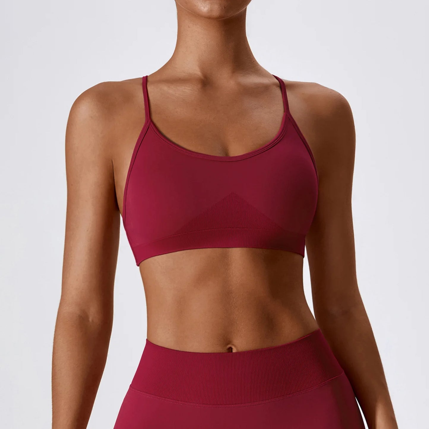 Sutiã Esportivo Feminino Sem Costura de Alto Suporte para Academia, Pilates, Yoga, Top Push-up para Corrida, Ciclismo e Treino, Roupa Íntima Fitness