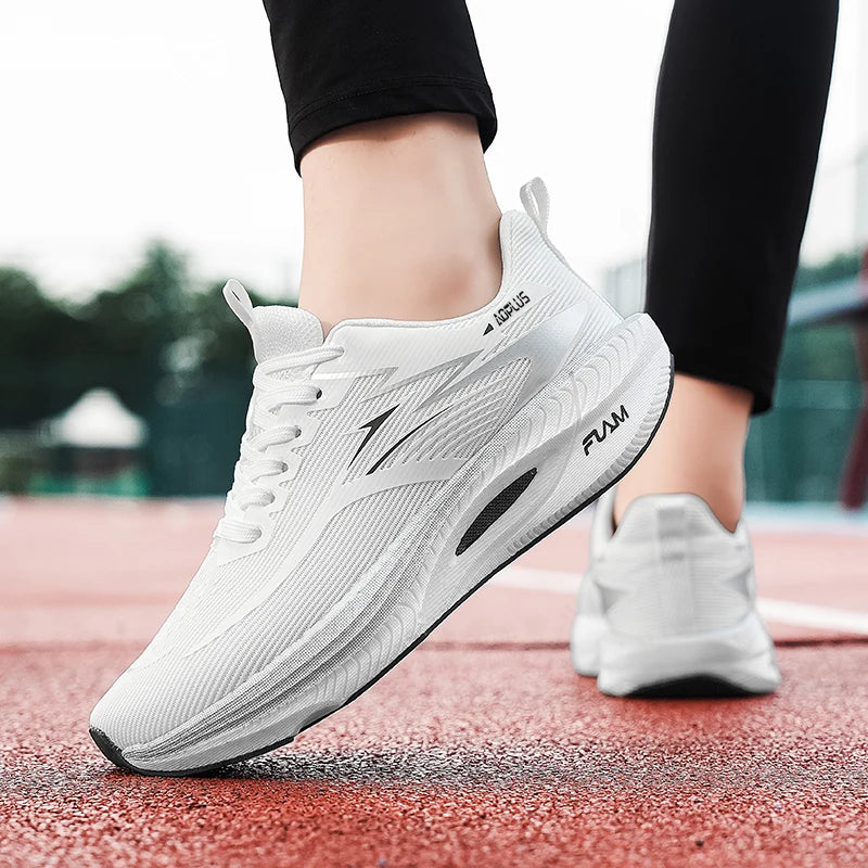 Tênis Esportivos Unissex com Placa de Carbono para Caminhada e Corrida, Sneakers com Amortecimento para Maratona e Treinamento para Homens e Mulheres