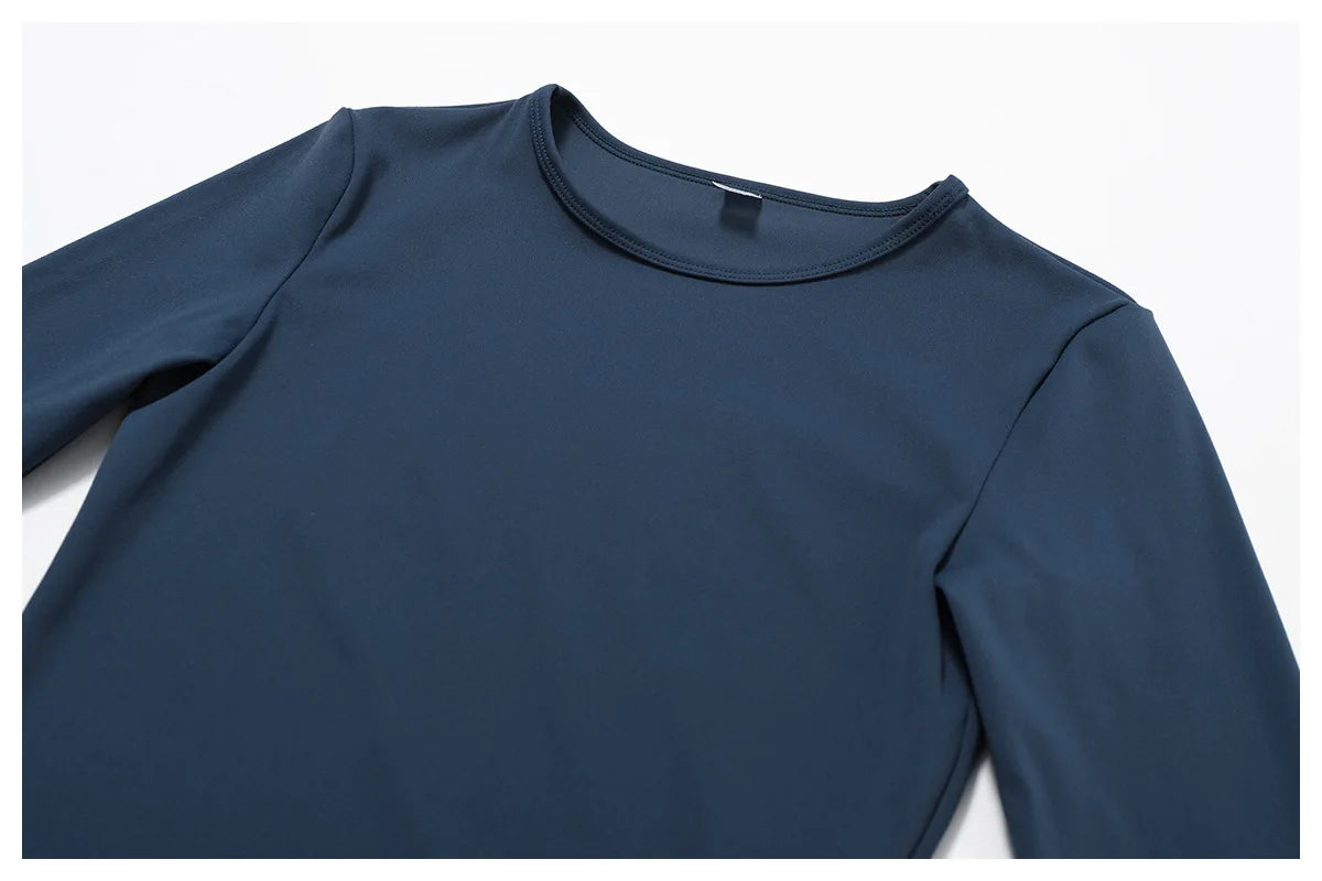 Manga comprida Yoga T-shirts para as Mulheres, Sólidos Top Sports, Ginásio Workout, Running Camisas, Sexy Exposto Umbigo, Quick Dry Fitness Wear