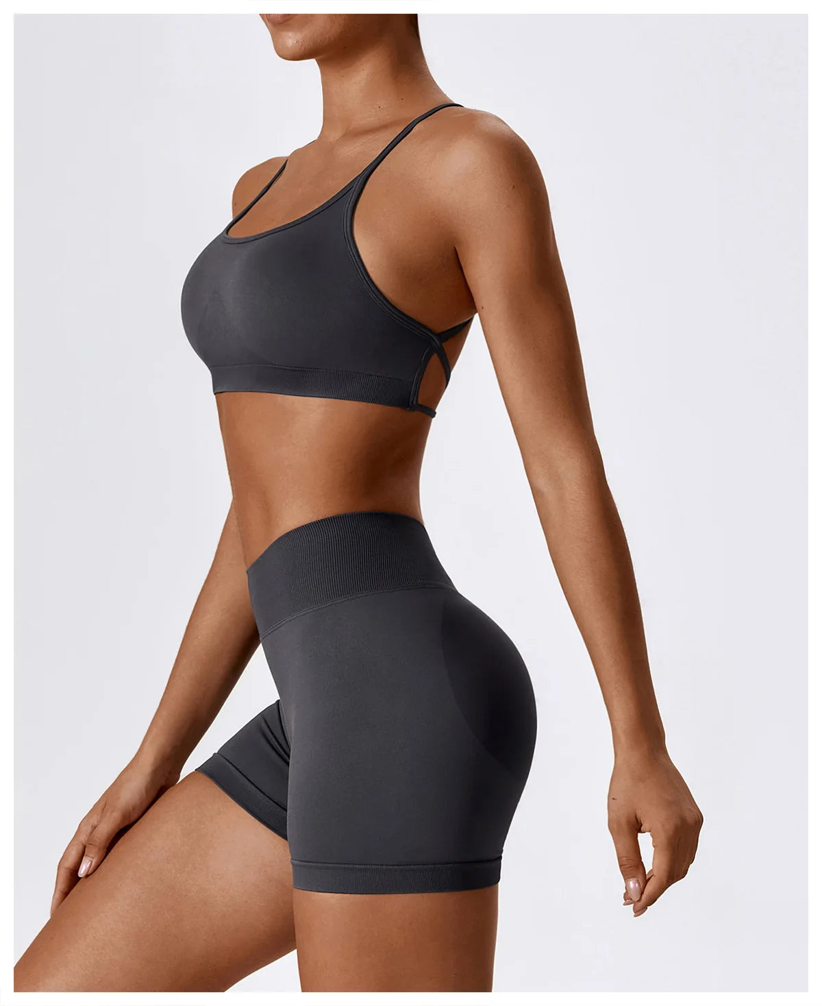 Sutiã Esportivo Feminino Sem Costura de Alto Suporte para Academia, Pilates, Yoga, Top Push-up para Corrida, Ciclismo e Treino, Roupa Íntima Fitness