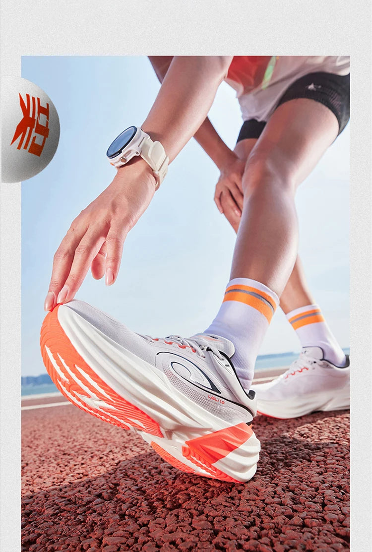 Tênis de Corrida Feminino QIAODAN TG1.0 para Maratona 2026 Novo, Plataforma, Amortecimento de Impacto, Macio, para Longa Distância QDB022253285