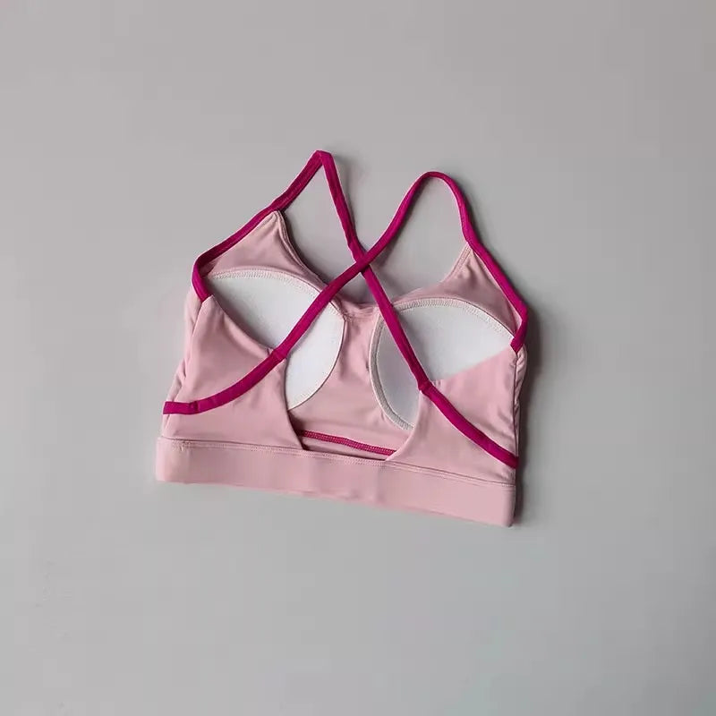 Conjunto de Yoga Feminino, Conjunto de Treino de 2 Peças, Leggings de Cintura Alta, Sutiã Esportivo, Roupa de Academia, Conjunto de Fitness