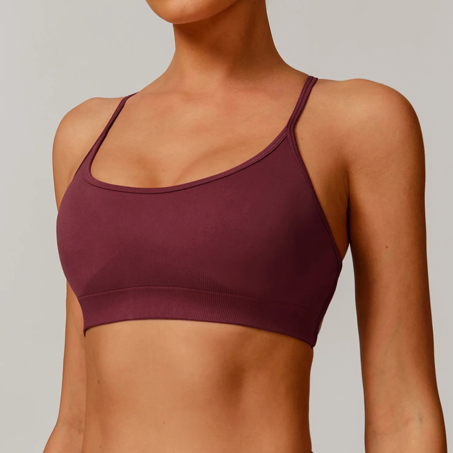Sutiã Esportivo Feminino Sem Costura de Alto Suporte para Academia, Pilates, Yoga, Top Push-up para Corrida, Ciclismo e Treino, Roupa Íntima Fitness