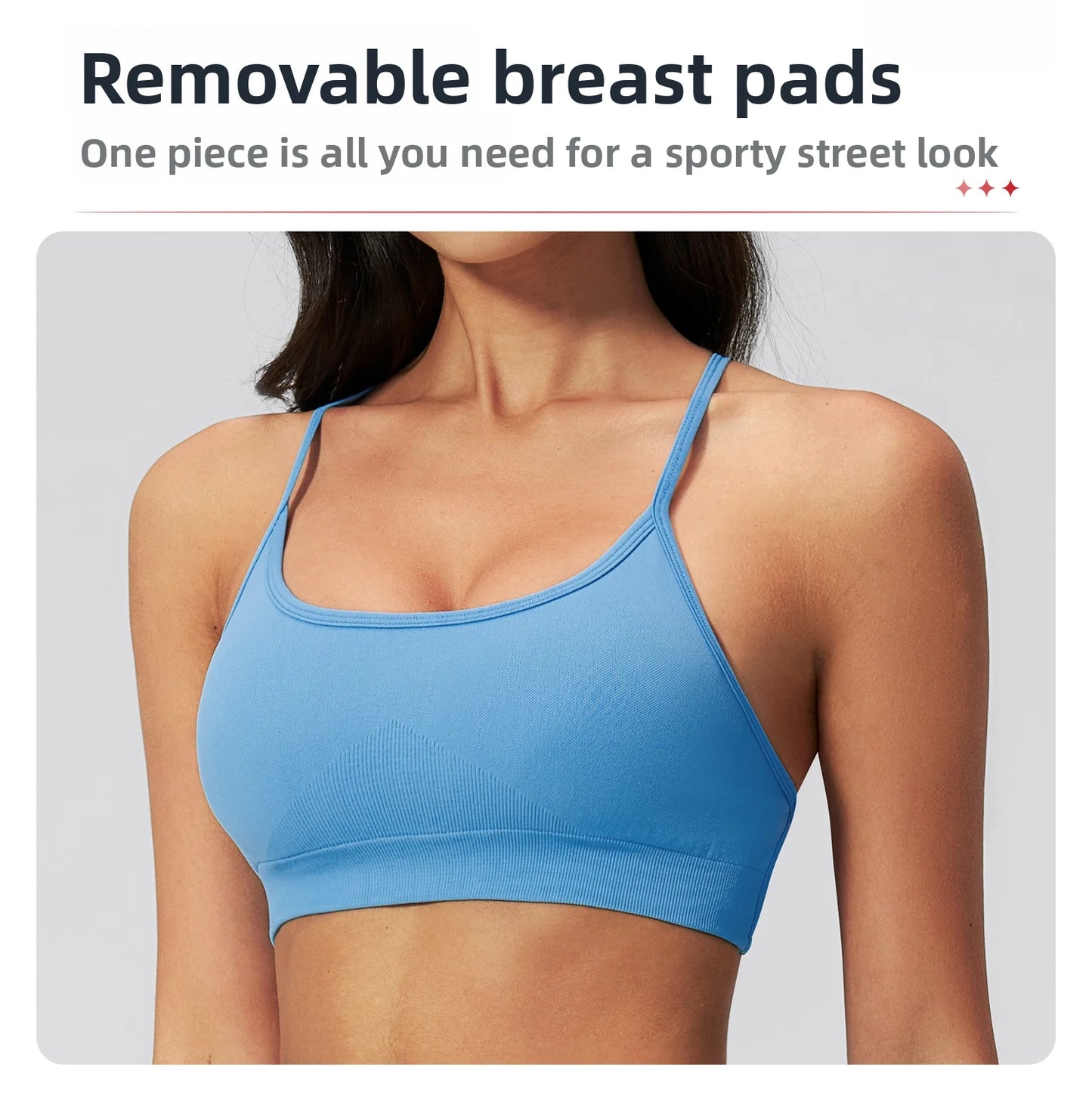 Sutiã Esportivo Feminino Sem Costura de Alto Suporte para Academia, Pilates, Yoga, Top Push-up para Corrida, Ciclismo e Treino, Roupa Íntima Fitness