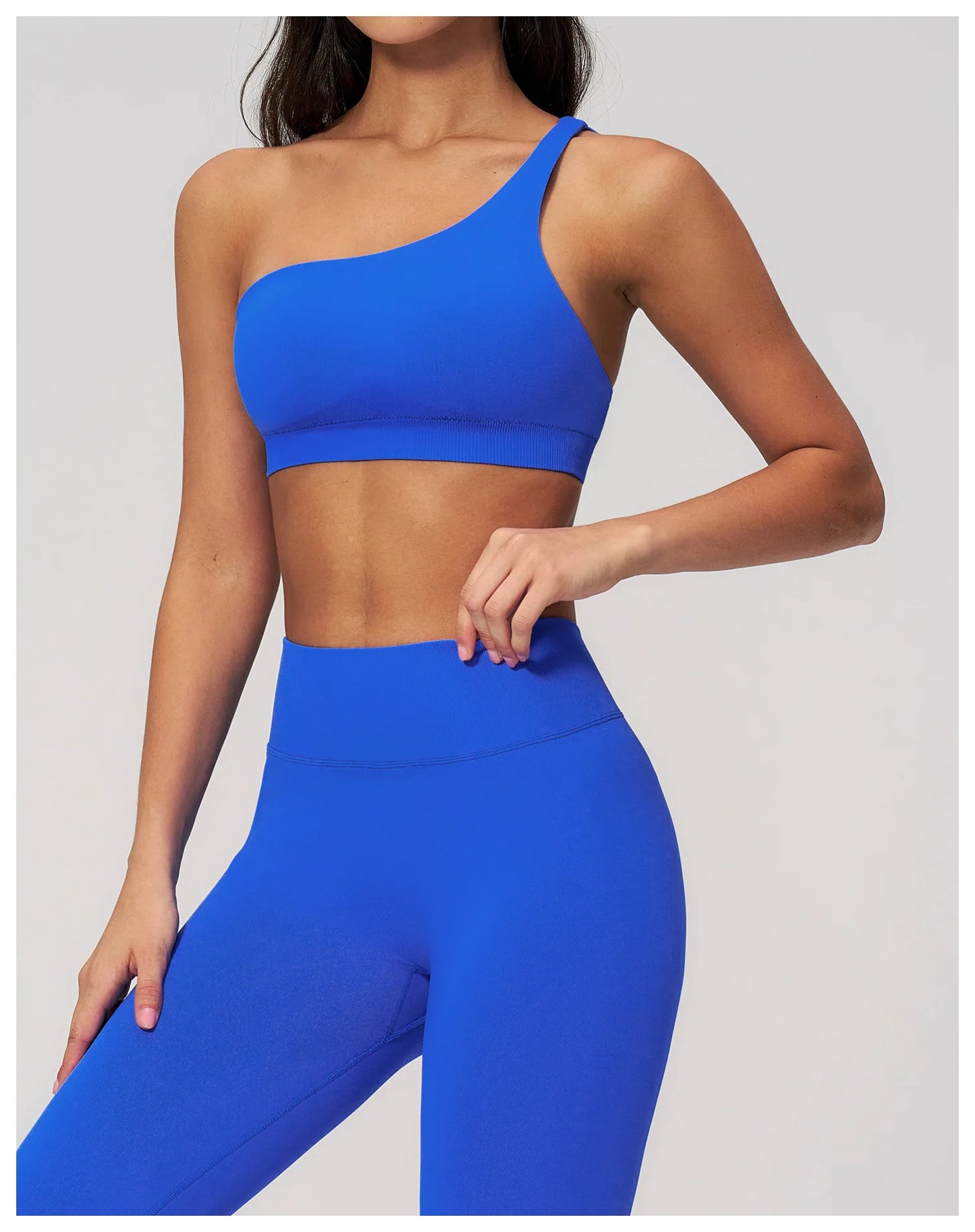 Sutiã Esportivo Sem Costura Feminino para Academia, Roupa Íntima Esportiva Feminina Respirável, Antichoque, com Alça Oblíqua, para Treino, Fitness e Yoga