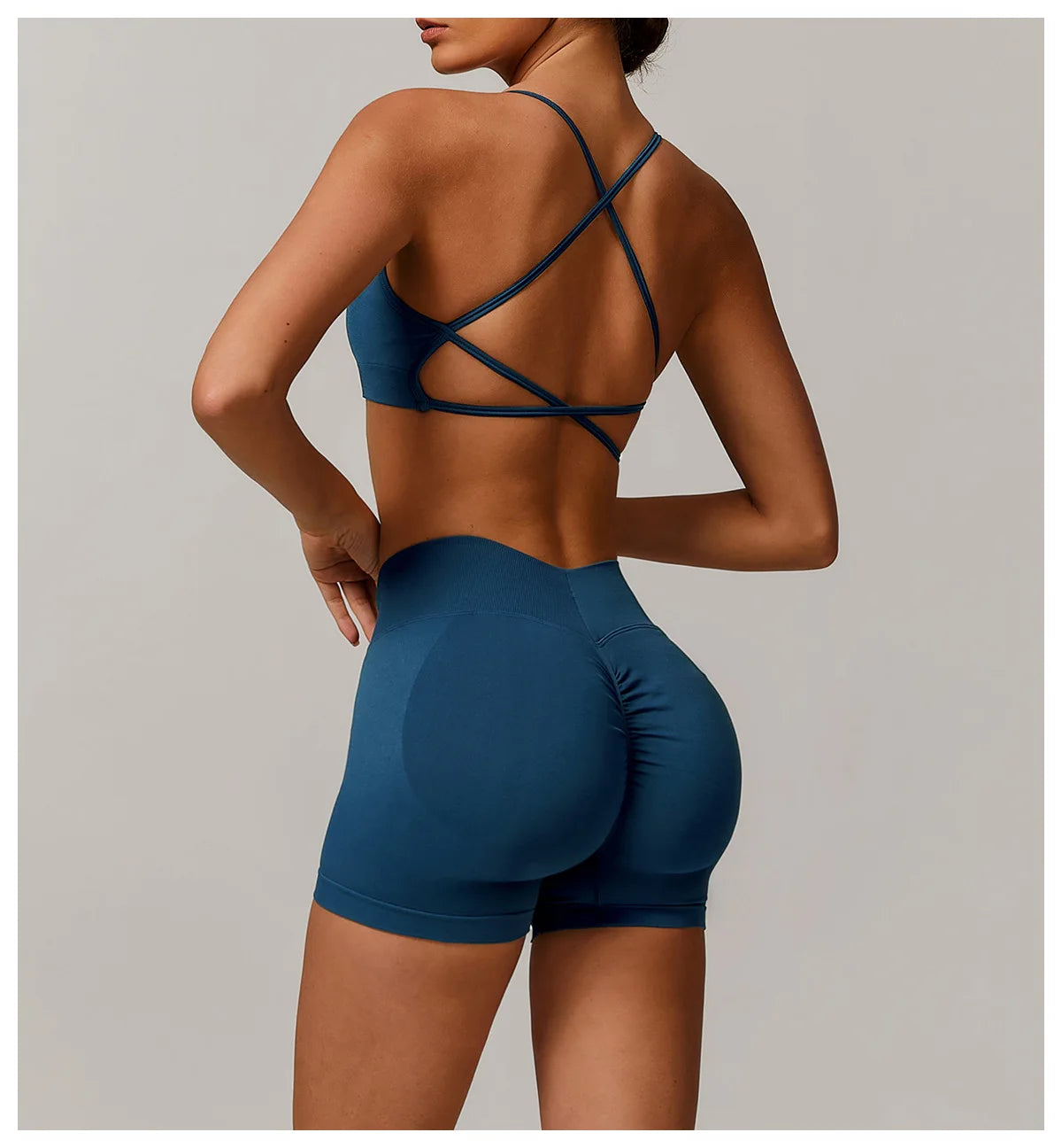Sutiã Esportivo Feminino Sem Costura de Alto Suporte para Academia, Pilates, Yoga, Top Push-up para Corrida, Ciclismo e Treino, Roupa Íntima Fitness