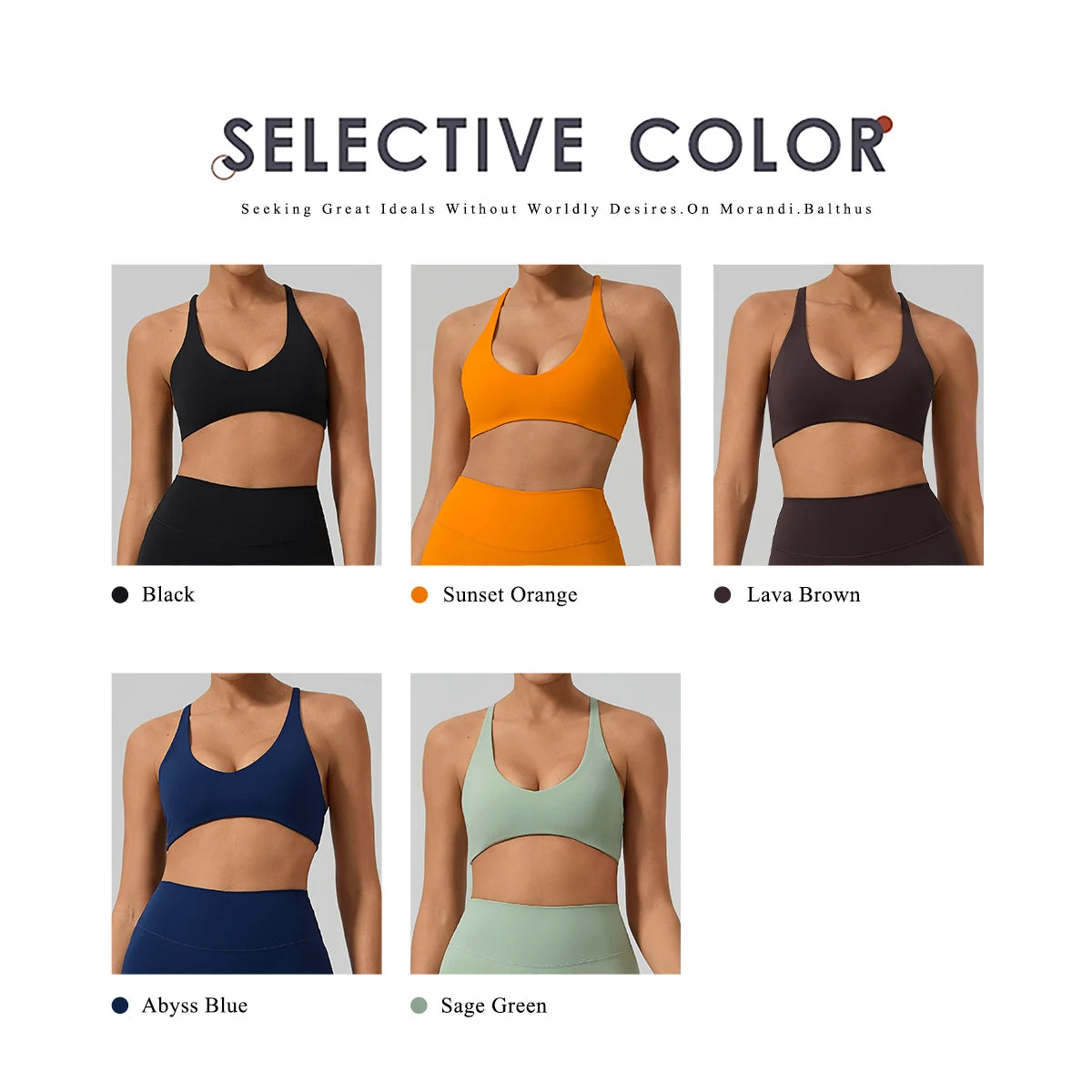 Sutiã Esportivo Hearuisavy para Mulheres, Sutiã de Yoga com Costas Cruzadas, Bralette para Corrida e Pilates, Top Respirável e de Secagem Rápida