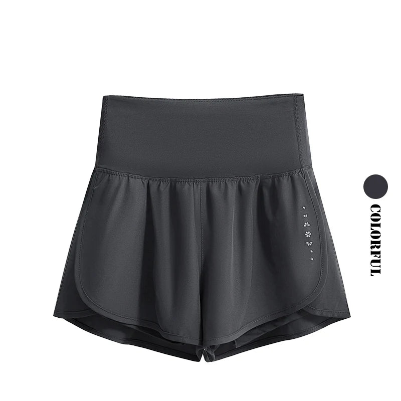 Drur shorts de ciclismo feminino cintura alta secagem rápida yoga shorts mulher verão esportes calças curtas com forro interno roupas de ginásio