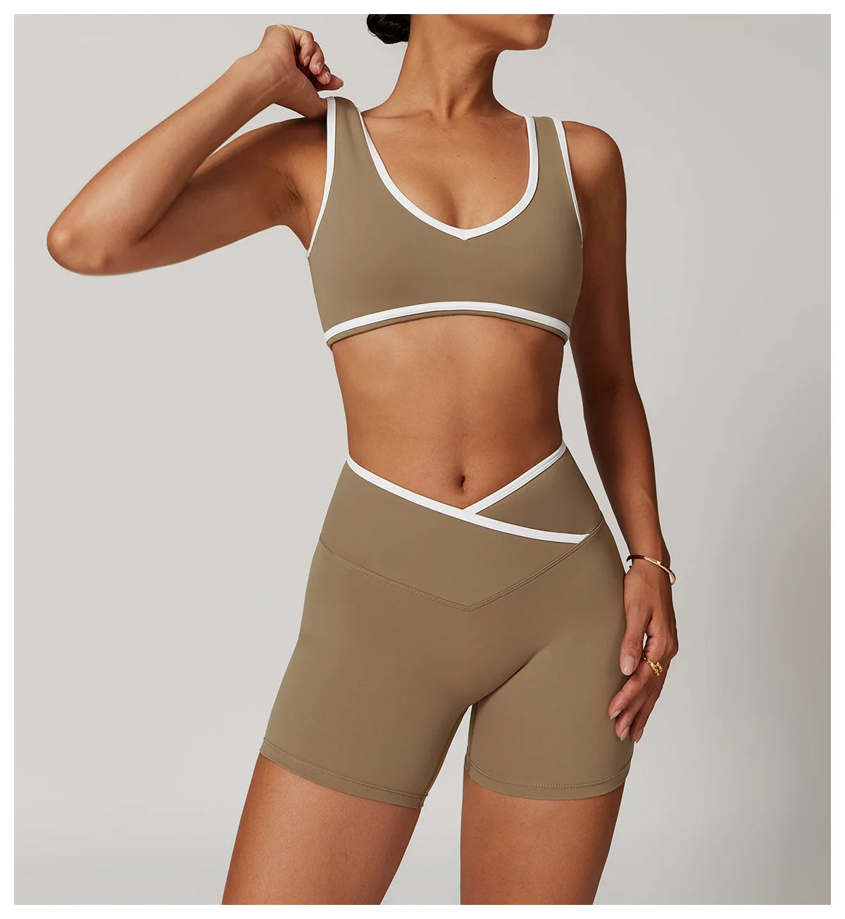 Roupa interior esportiva feminina superior push up fitness yoga sutiã cor bloqueio sutiã de treino ginásio esporte topos para mulher respirável correndo colete