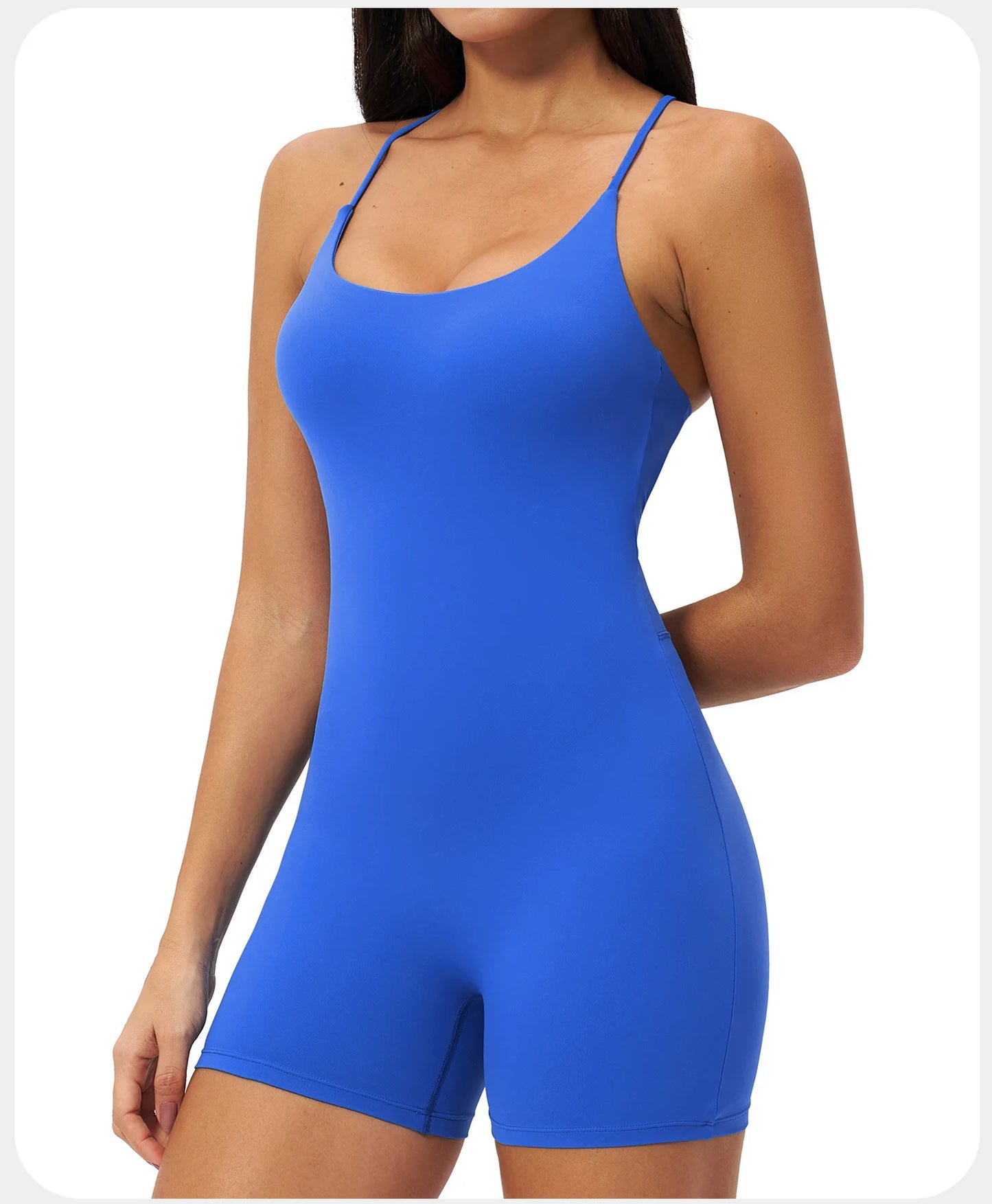 Macacão de Yoga Feminino com Alças Cruzadas nas Costas, Roupas de Treino para Mulheres, Bodysuits Esportivos de Uma Peça
