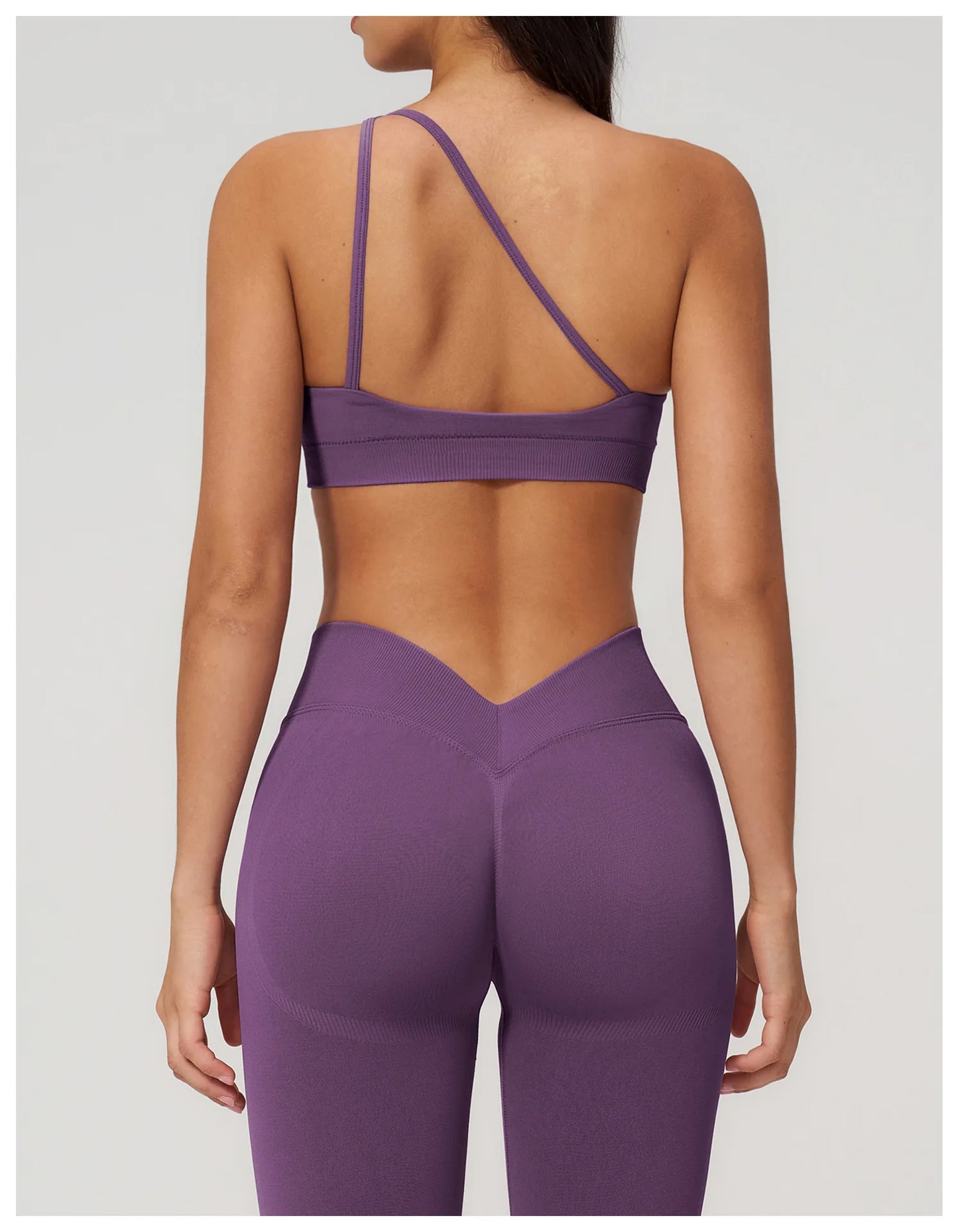 Sutiã Esportivo Sem Costura Feminino para Academia, Roupa Íntima Esportiva Feminina Respirável, Antichoque, com Alça Oblíqua, para Treino, Fitness e Yoga