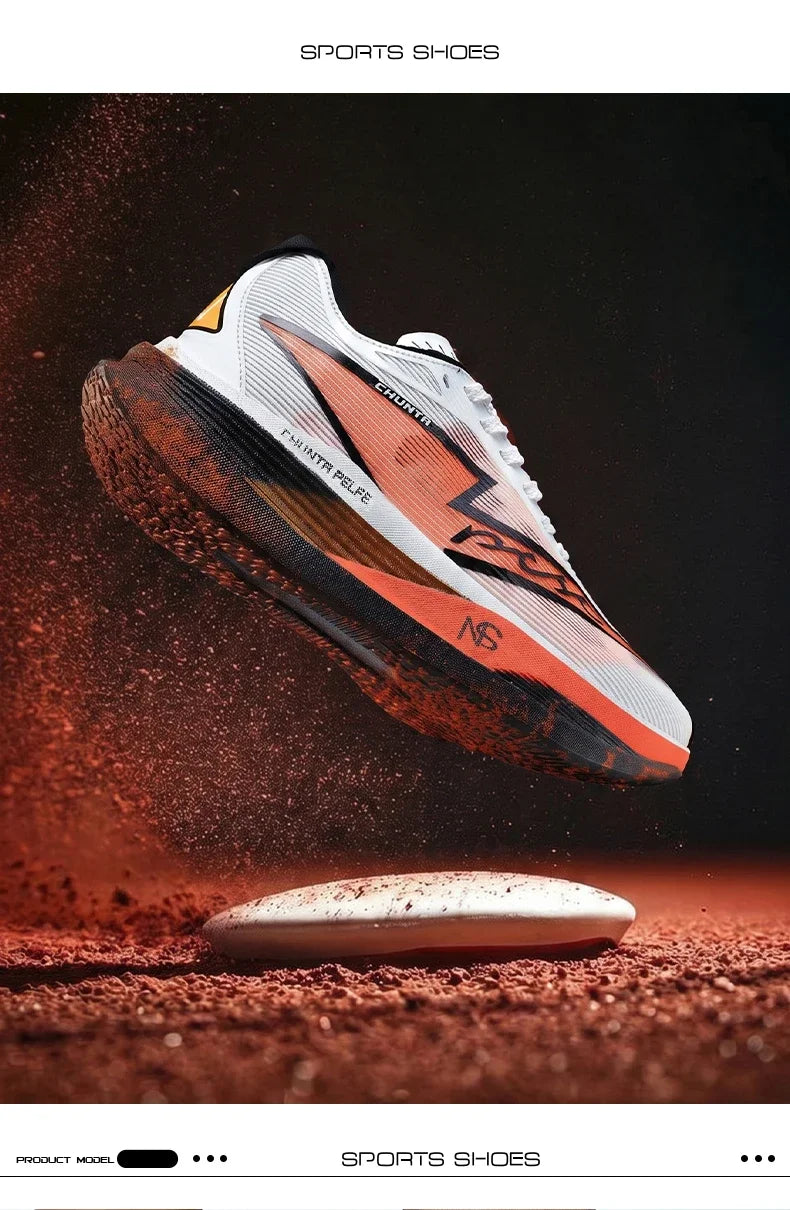 Tênis de Corrida com Placa de Carbono para Maratona, Especializado em Esportes, Respirável, Leve, Confortável para Mulheres, Sneakers Chunta