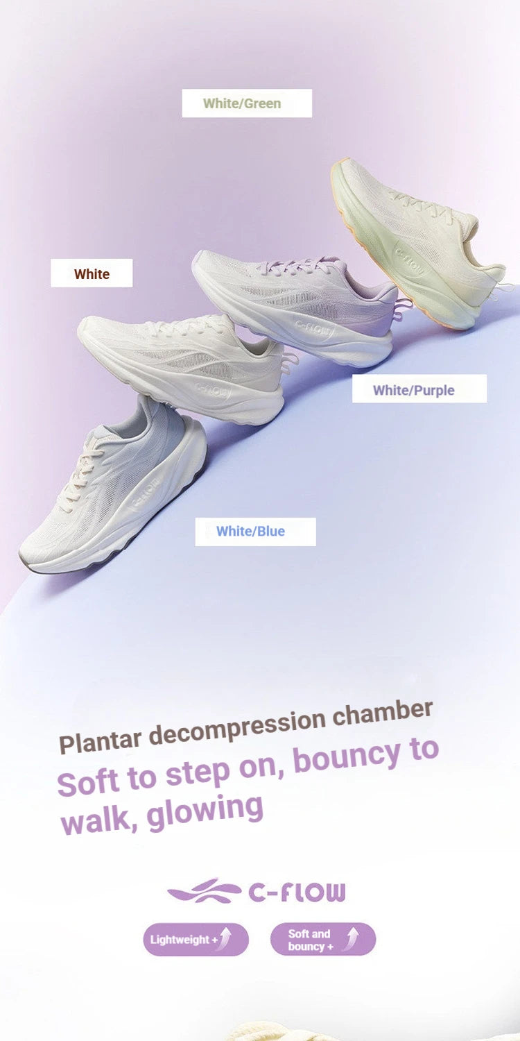 Tênis feminino 361 graus feiyuan 2.0, respirável, absorvente de choque, confortável, para corrida, exercício aeróbico, 682612220