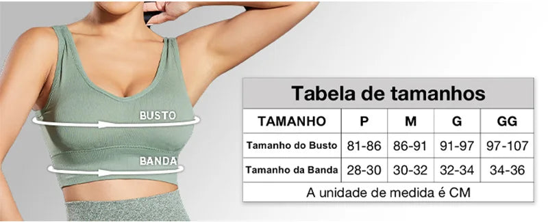 Sutiã esportivo sem costura, Top push up respirável à prova de choque feminino curto，Lingerie feminina，Poliéster，Respirável
