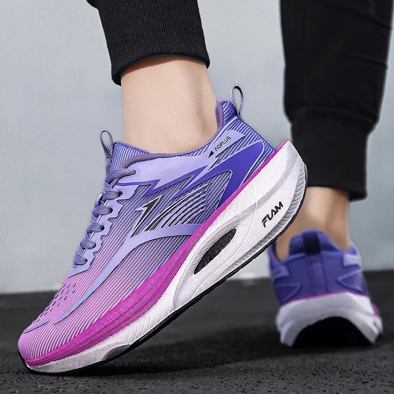 Tênis Esportivos Unissex com Placa de Carbono para Caminhada e Corrida, Sneakers com Amortecimento para Maratona e Treinamento para Homens e Mulheres