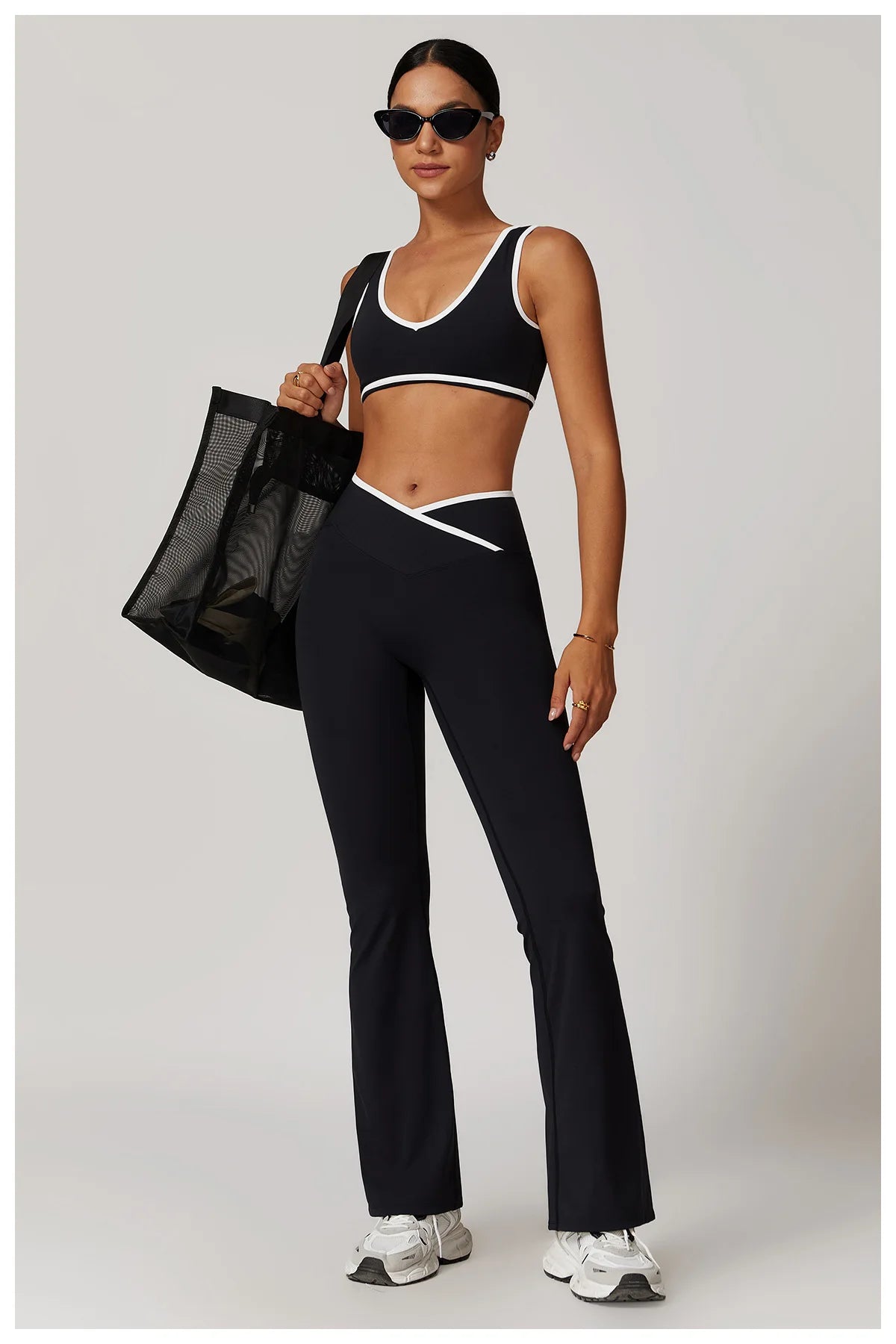 Roupa interior esportiva feminina superior push up fitness yoga sutiã cor bloqueio sutiã de treino ginásio esporte topos para mulher respirável correndo colete