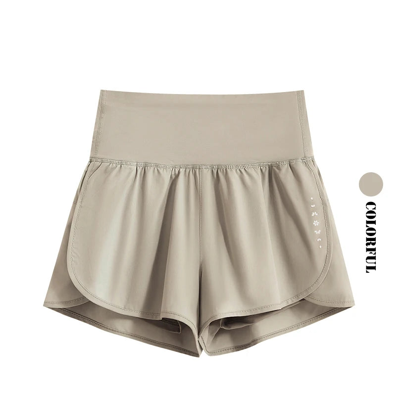 Drur shorts de ciclismo feminino cintura alta secagem rápida yoga shorts mulher verão esportes calças curtas com forro interno roupas de ginásio