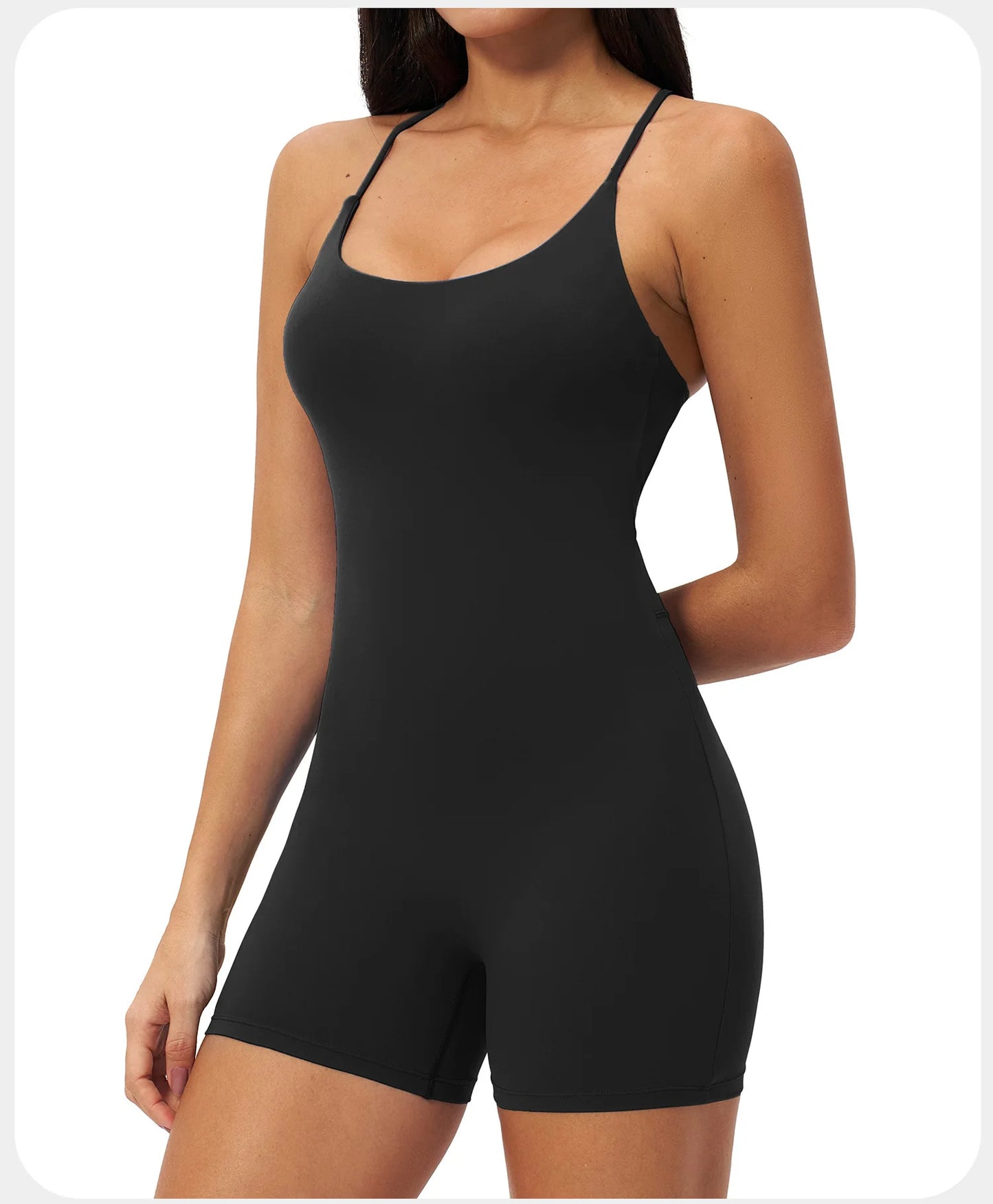 Macacão de Yoga Feminino com Alças Cruzadas nas Costas, Roupas de Treino para Mulheres, Bodysuits Esportivos de Uma Peça