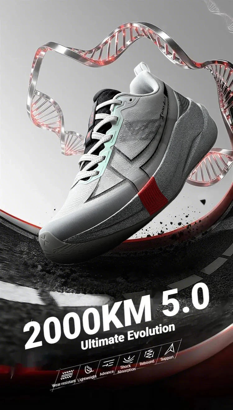 Xtep 2000km 5.0 tênis de corrida feminino almofada cor misturada durável na moda leve elasticidade sola tênis 874118110024