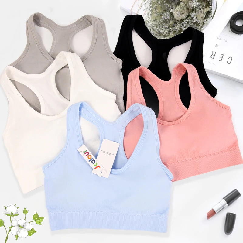 Sutiã esportivo sem costura, Top push up respirável à prova de choque feminino curto，Lingerie feminina，Poliéster，Respirável