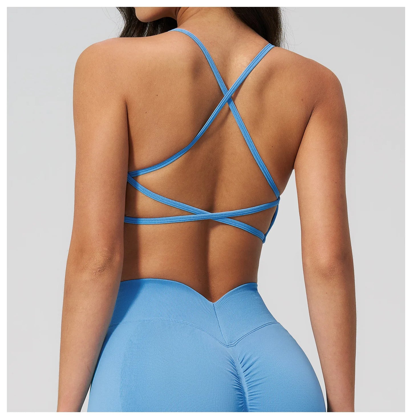 Sutiã Esportivo Feminino Sem Costura de Alto Suporte para Academia, Pilates, Yoga, Top Push-up para Corrida, Ciclismo e Treino, Roupa Íntima Fitness