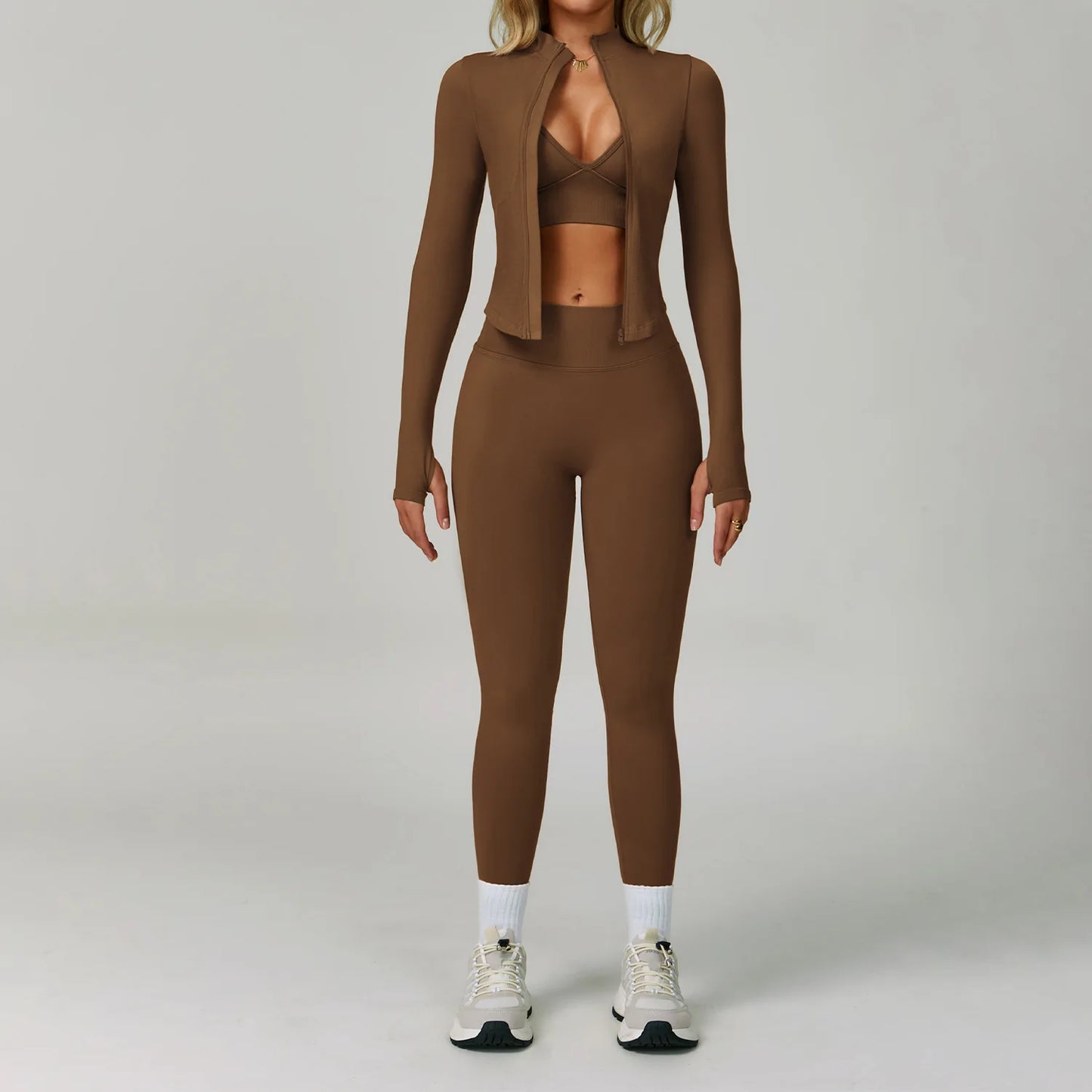 2/3 pçs sem costura esporte yoga conjunto feminino respirável cintura alta fitness sportwear feminino conjunto de roupa interior ginásio roupas de treino