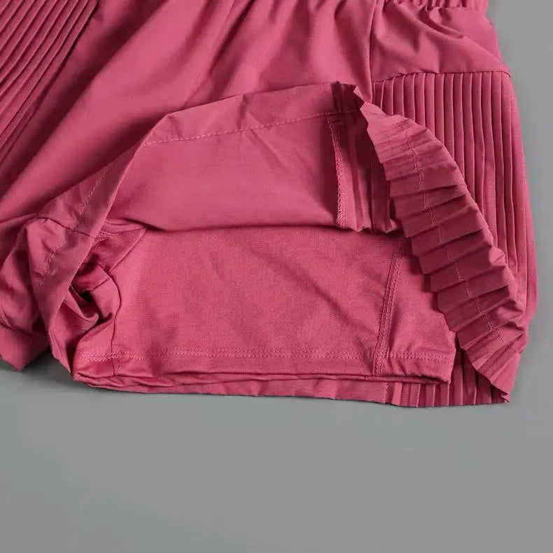 Shorts esportivos femininos com bolsos, shorts de secagem rápida, cintura alta, imitação de duas peças, calças de ioga, shorts para corrida e fitness, verão