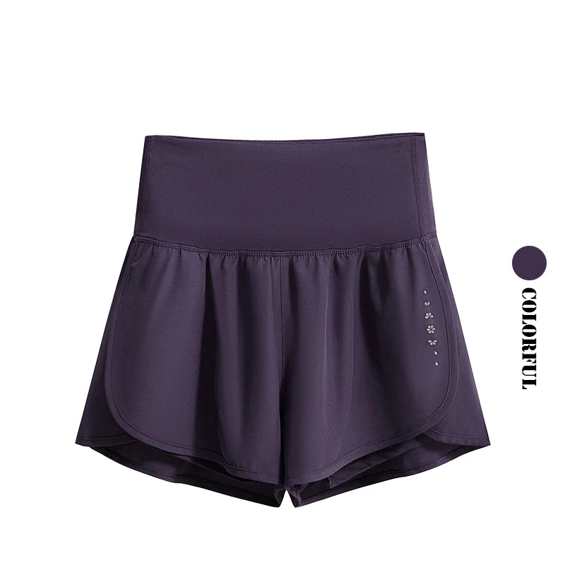 Drur shorts de ciclismo feminino cintura alta secagem rápida yoga shorts mulher verão esportes calças curtas com forro interno roupas de ginásio