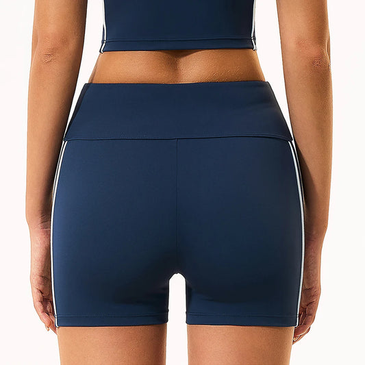 Shorts de Yoga Femininos de Cintura Alta para o Verão, Respiráveis, para Fitness, Corrida e Ciclismo, Leggings Curtas para Treino na Academia