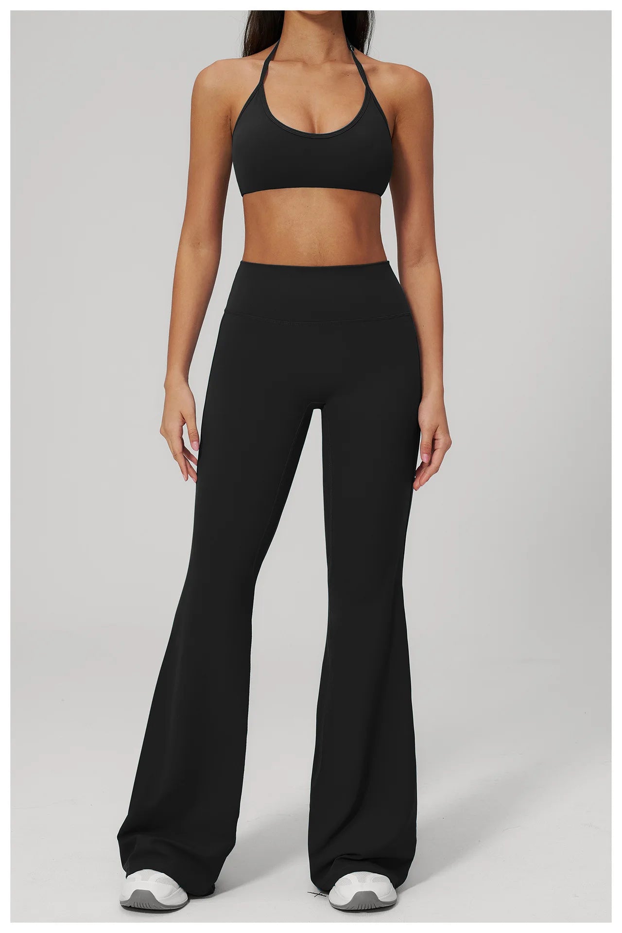 Conjunto de Yoga 2 Peças Feminino: Roupa Esportiva para Pilates, Fitness e Treino de Academia - Top Esportivo e Leggings