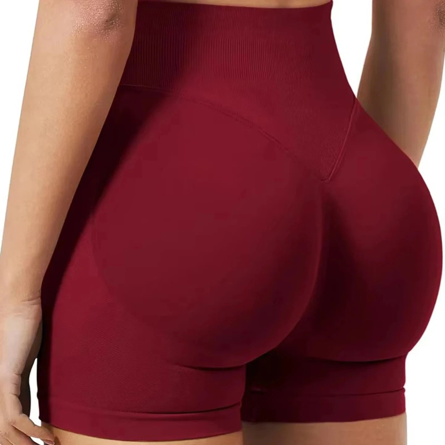 Shorts de Academia Feminino Verão Sem Costura Sexy para Fitness e Esportes, Cintura Baixa para Academia