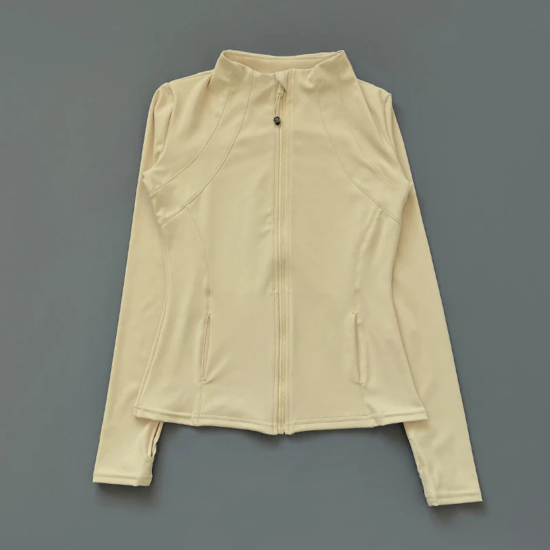 Roupas de yoga blusão roupas esportivas mulher correndo manga longa moletom jaquetas esportivas topo feminino treino topos activewear