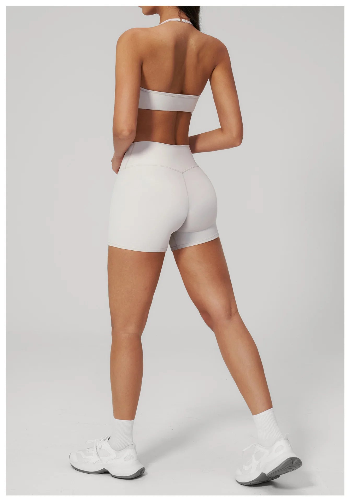Conjunto de Yoga 2 Peças Feminino: Roupa Esportiva para Pilates, Fitness e Treino de Academia - Top Esportivo e Leggings