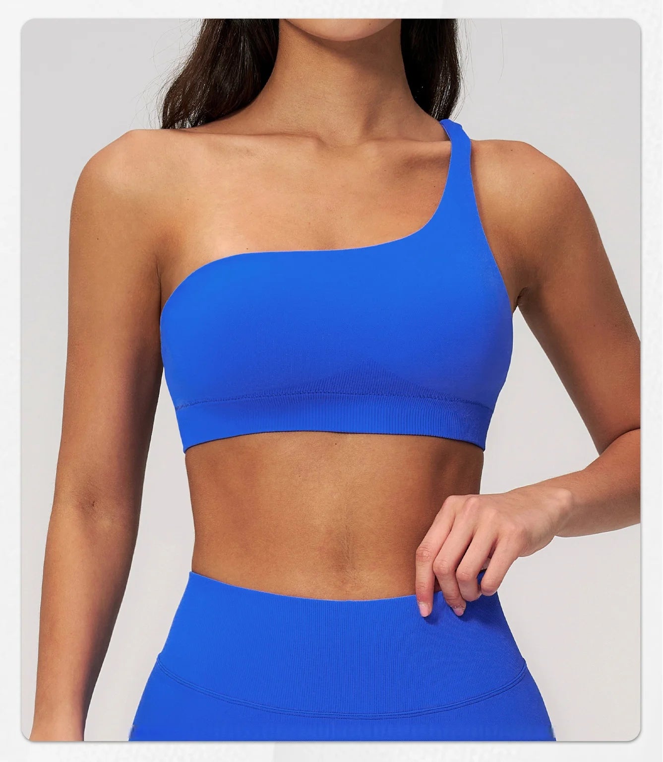 Sutiã Esportivo Sem Costura Feminino para Academia, Roupa Íntima Esportiva Feminina Respirável, Antichoque, com Alça Oblíqua, para Treino, Fitness e Yoga