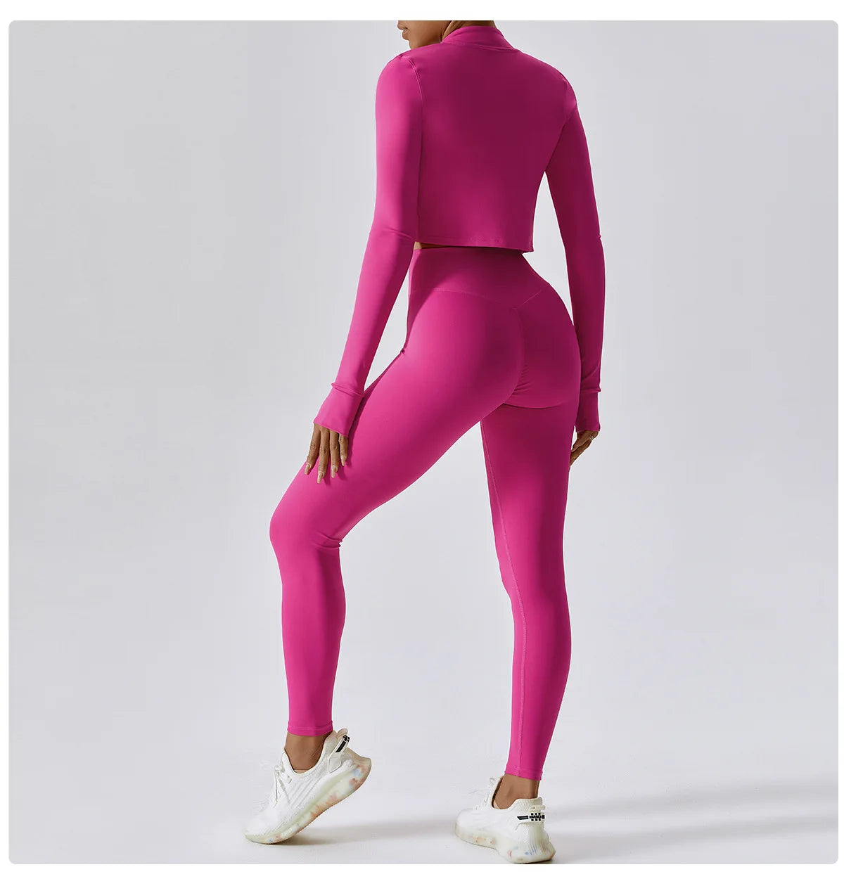 3 pçs conjunto de yoga roupas de ginásio 2 pçs roupas esportivas femininas ternos de yoga conjunto de fitness treino feminino jaqueta esportiva manga longa ginásio legging