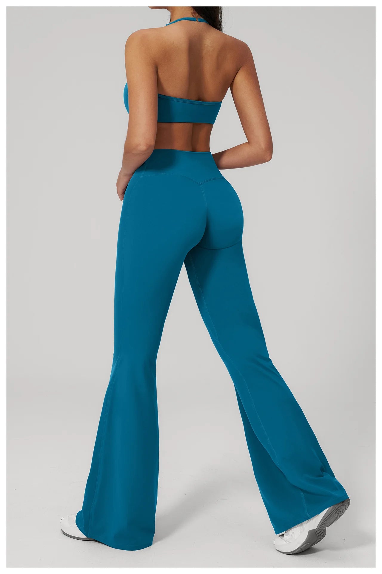 Conjunto de Yoga 2 Peças Feminino: Roupa Esportiva para Pilates, Fitness e Treino de Academia - Top Esportivo e Leggings