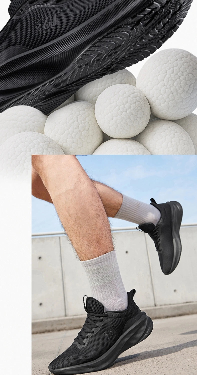 Tênis de corrida 361 Degrees Fengye 5.0, leve, resistente ao desgaste, absorve choques, respirável, sola macia, tênis masculino 672542210F