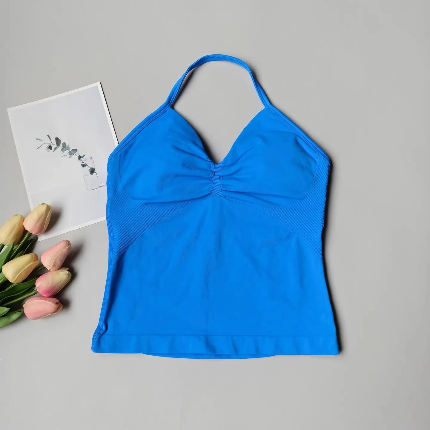 Sutiã Esportivo Sexy Feminino - Design Costas Abertas, Tecido Respirável e Elástico para Yoga - Roupa Ativa Elegante